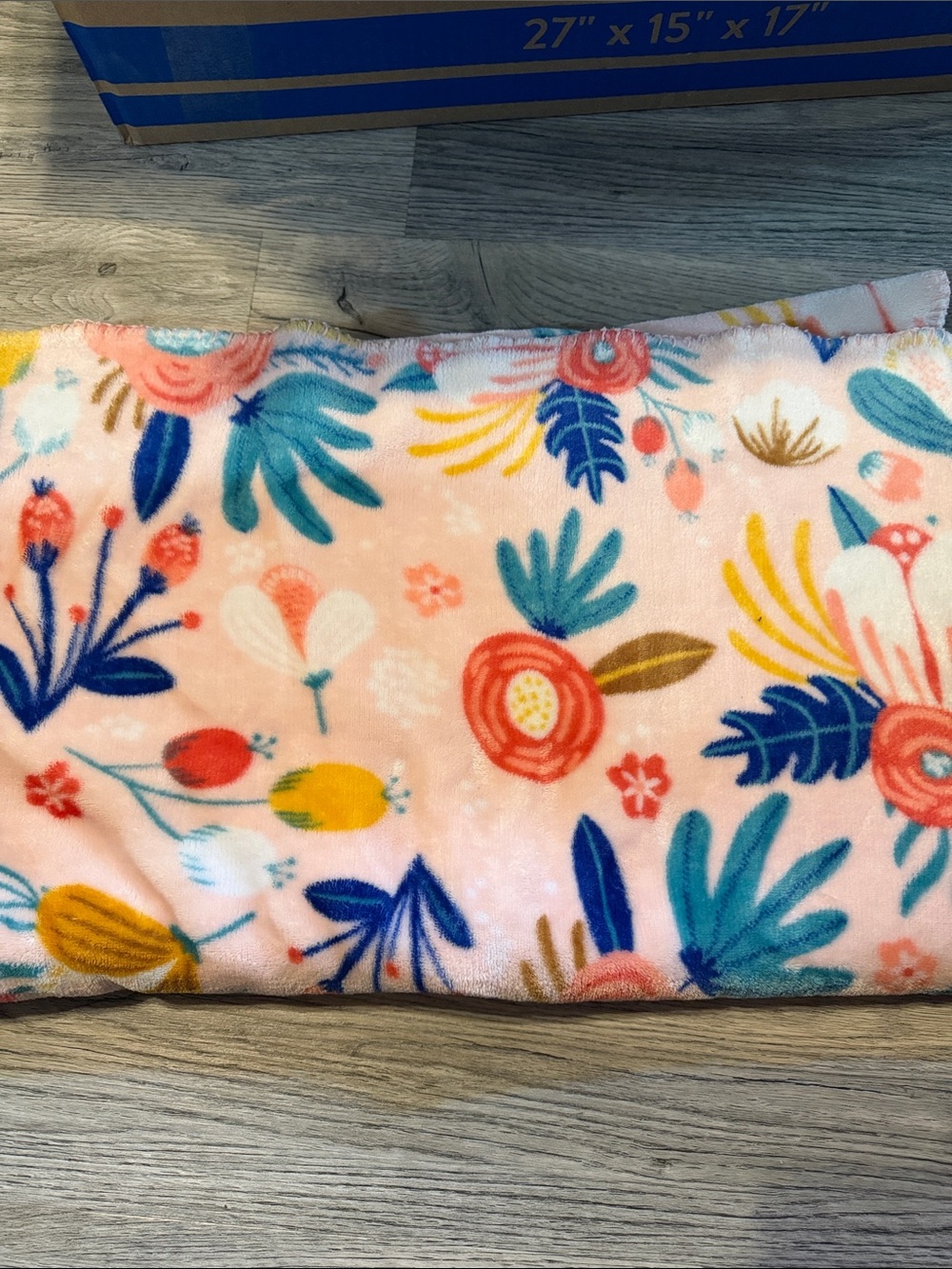 Mainstays Pink Floral Plush Throw Blanket